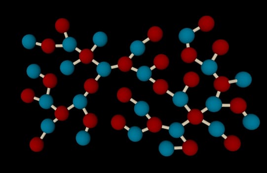 Molecule or Molecules Basic Structure on Black