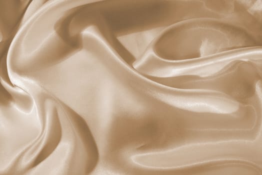 Smooth elegant golden silk can use as wedding background. In Sepia toned. Retro style