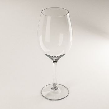 empty glass of Wine on a white background