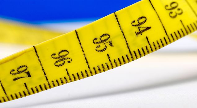 Picture of a Rolled measuring lint , tape
