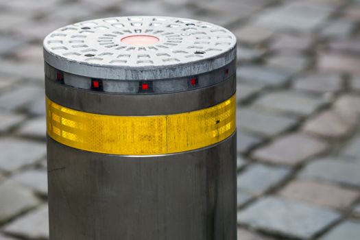 A street bollard in City of Lauenburg