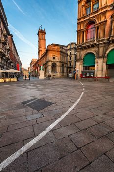Piazza del Duomo and Via dei Mercanti in the Morning, Milan, Italy