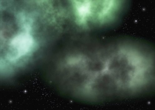 Far being shone nebula and star field against space. "Elements of this image furnished by NASA".