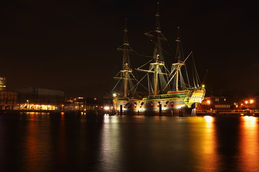 Harbor from Amsterdam in the Netherlands