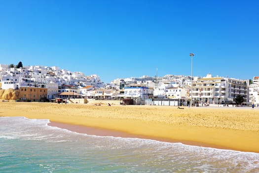 The village Albufeira in the Algarve Portugal