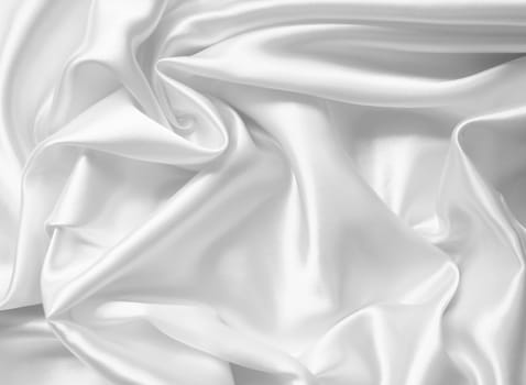 Smooth elegant white silk or satin can use as wedding background