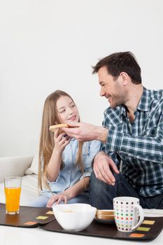 Father offering him a toast to his daughter