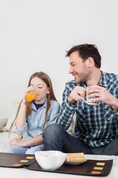 Girl drinking juice