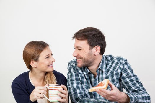 Couple having a breakfast