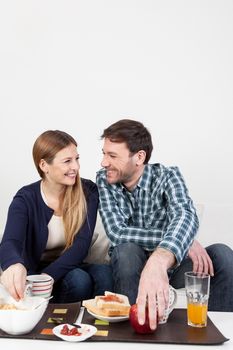 Couple having a breakfast