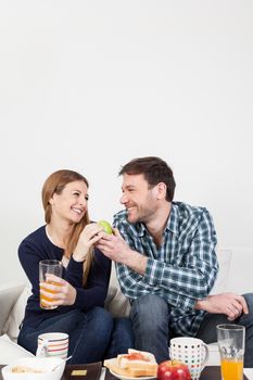 couple having a breakfast