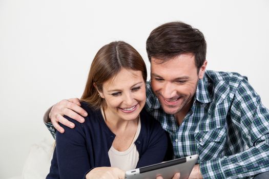 couple using the ipad