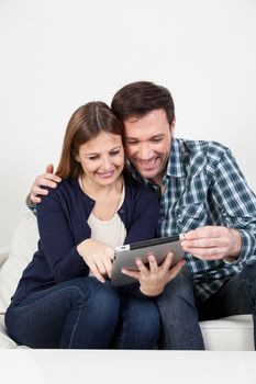 couple using the ipad