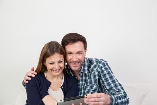 couple using the ipad