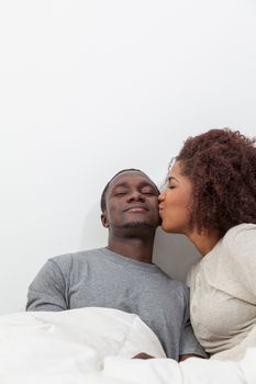 Couple in love kissing