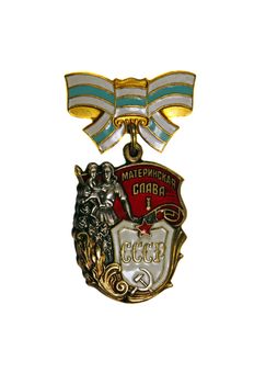 "Order of Maternal Glory" 1 st degree on a white background