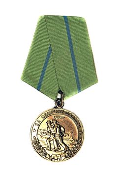 Medal "For the Defence of Odessa" on a white background