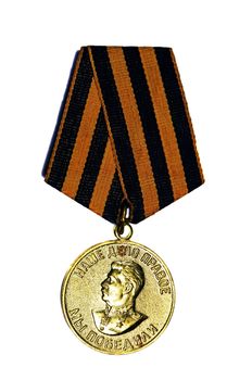 Medal "For the Victory Over Germany in the Great Patriotic War 1941–1945" on a white background