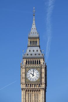 View of Big Ben with blue sky