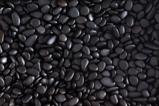 Plenty of Black Small Pebble Stones for Wallpaper Backgrounds, Captured in Close up