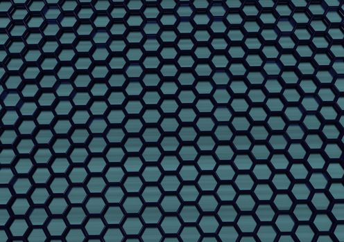 Abstract honeycomb background 3d illustration or backdrop.