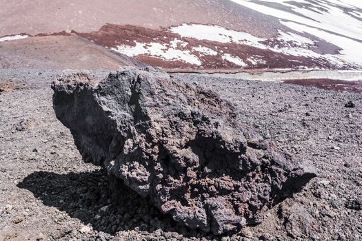 Volcanic rock closeup on mount Etna, Sicily, Italy