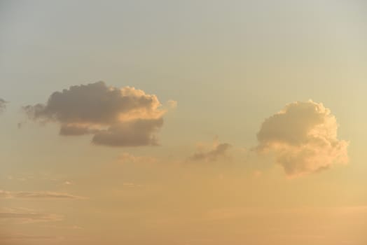 Nice clouds in sunset sky