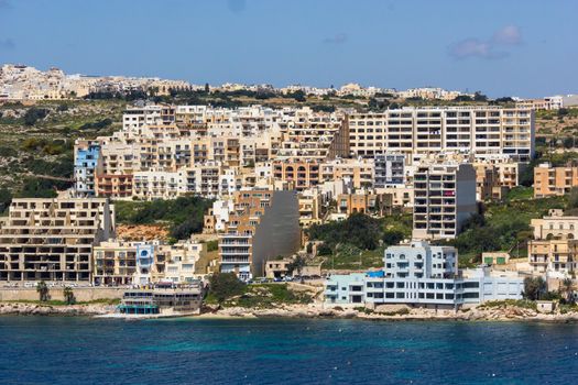 buildings on the coast Malta