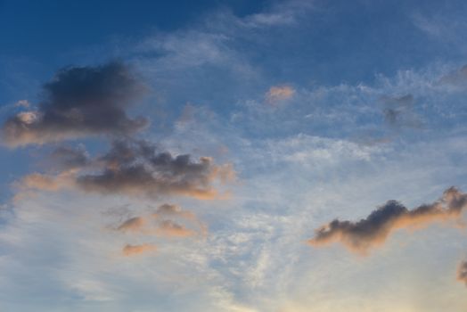 Nice cloud with sunset sky background