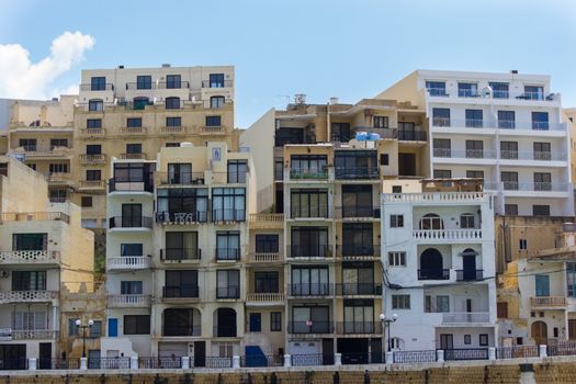 buildings on the coast Malta