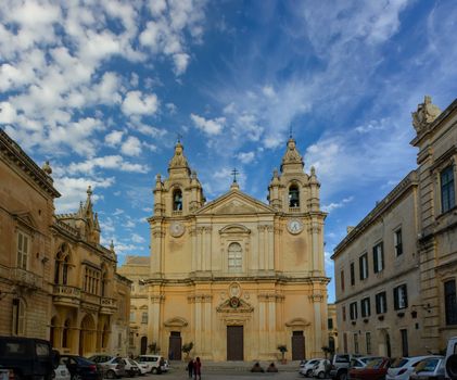 The church of St. Paul in Mdina is the cathedral of the Archdiocese Malta