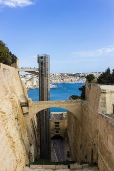 One of the most beautiful parks in Valletta, with a panoramic view from the bastion of St. Peter and Paul