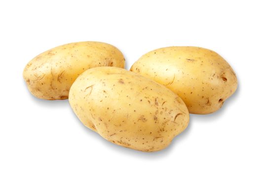  The new potato isolated on a white background