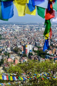 Kathmandu city view from Swayambhunath, Nepal