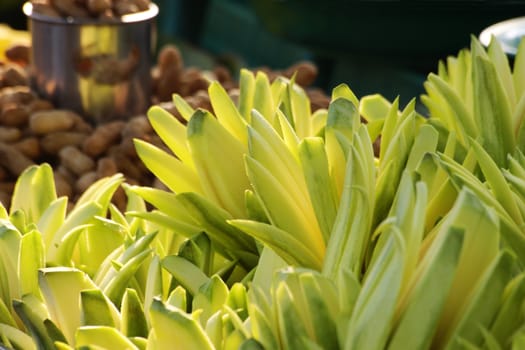 Mango peel panel on fruit market in Thailand