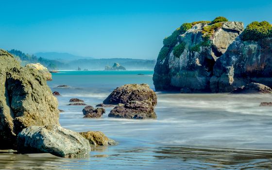 The Pacific Ocean in  Northern California, USA.