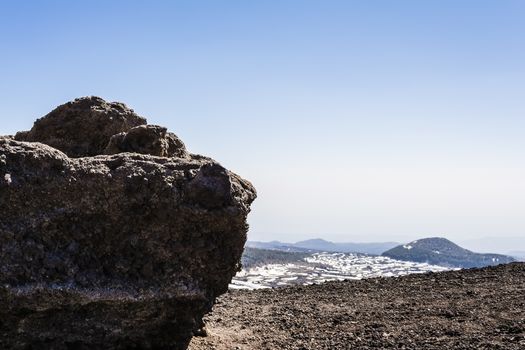 Volcanic rock closeup on mount Etna, Sicily, Italy