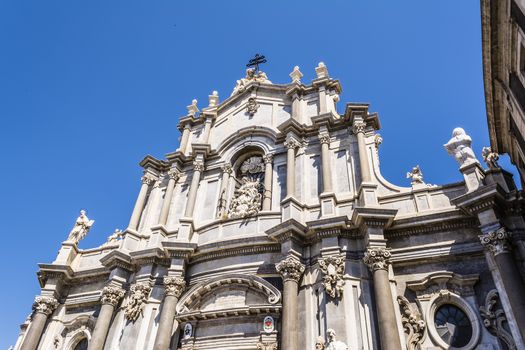 Facade of Catania Cathedral, Catania, Sicily, Italy - duomo di sant agata