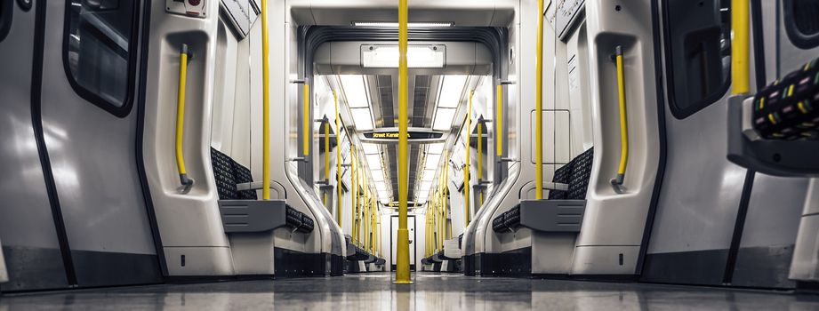 train inside the empty car