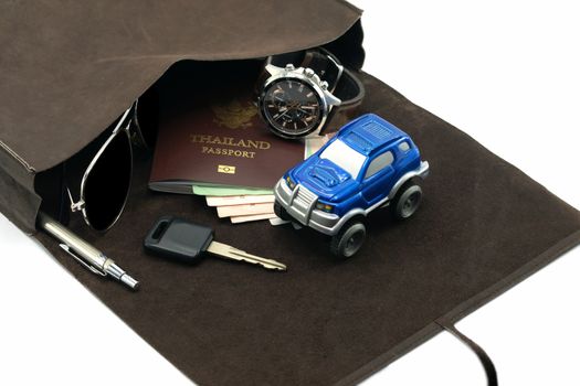 Travel set for adventure concept