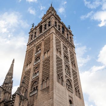 Spain - the bell tower of Sevilla Cathedral,named Giralda