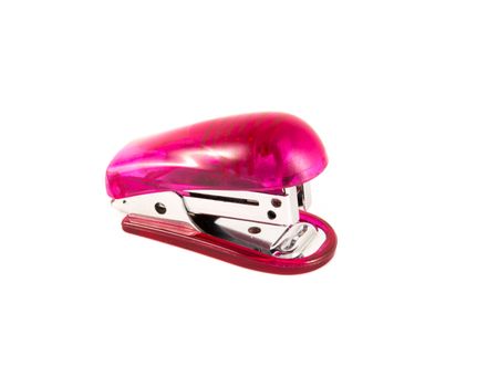 red stapler on a white background isolated