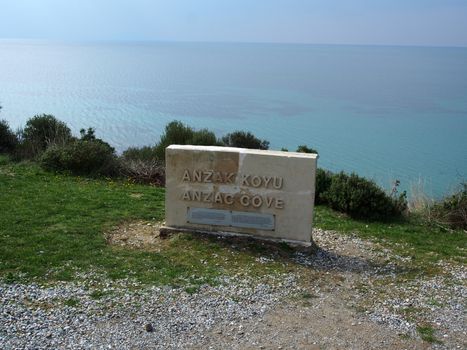 ANZAC cove, site of World War I landing of the ANZACs on the Gallipoli peninsula in Turkey.