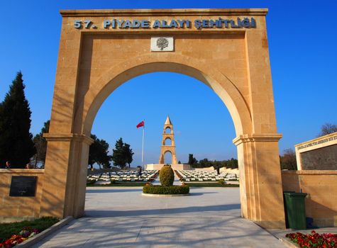 Turkish war memorial commemorating the men of the Turkish 57th Infantry Regiment who died during the Battle of Gallipoli.