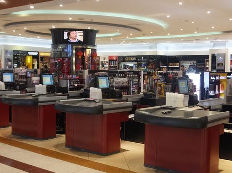 Dubai Duty Free at Dubai International Airport in the UAE. It is the worlds largest airport retailer based on turnover.