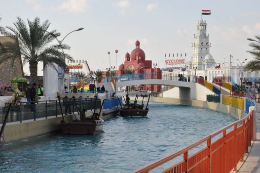 Global Village in Dubai, UAE. The Global Village is claimed to be the world's largest tourism, leisure and entertainment project.