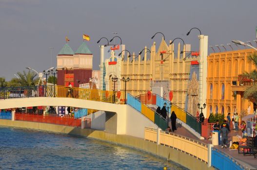 Global Village in Dubai, UAE. The Global Village is claimed to be the world's largest tourism, leisure and entertainment project.