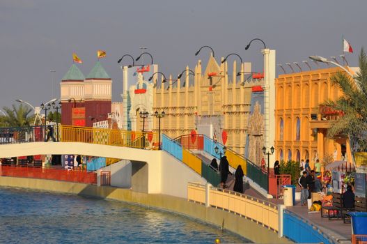 Global Village in Dubai, UAE. The Global Village is claimed to be the world's largest tourism, leisure and entertainment project.