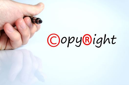 Copyright Concept Isolated Over White Background