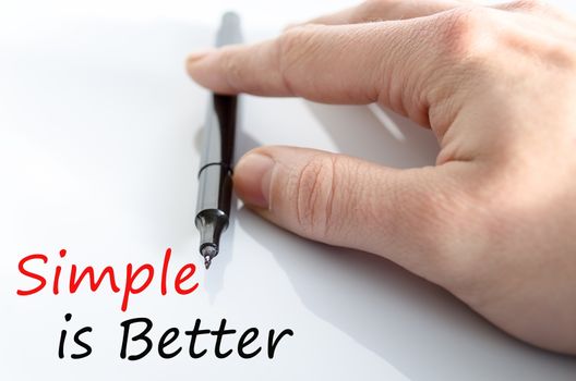 Simple is Better Concept Isolated Over White Background